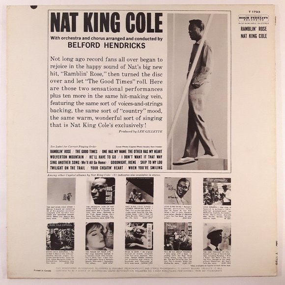 Nat King Cole - Ramblin Rose - Vinyl LP Record - Picture 2 of 4